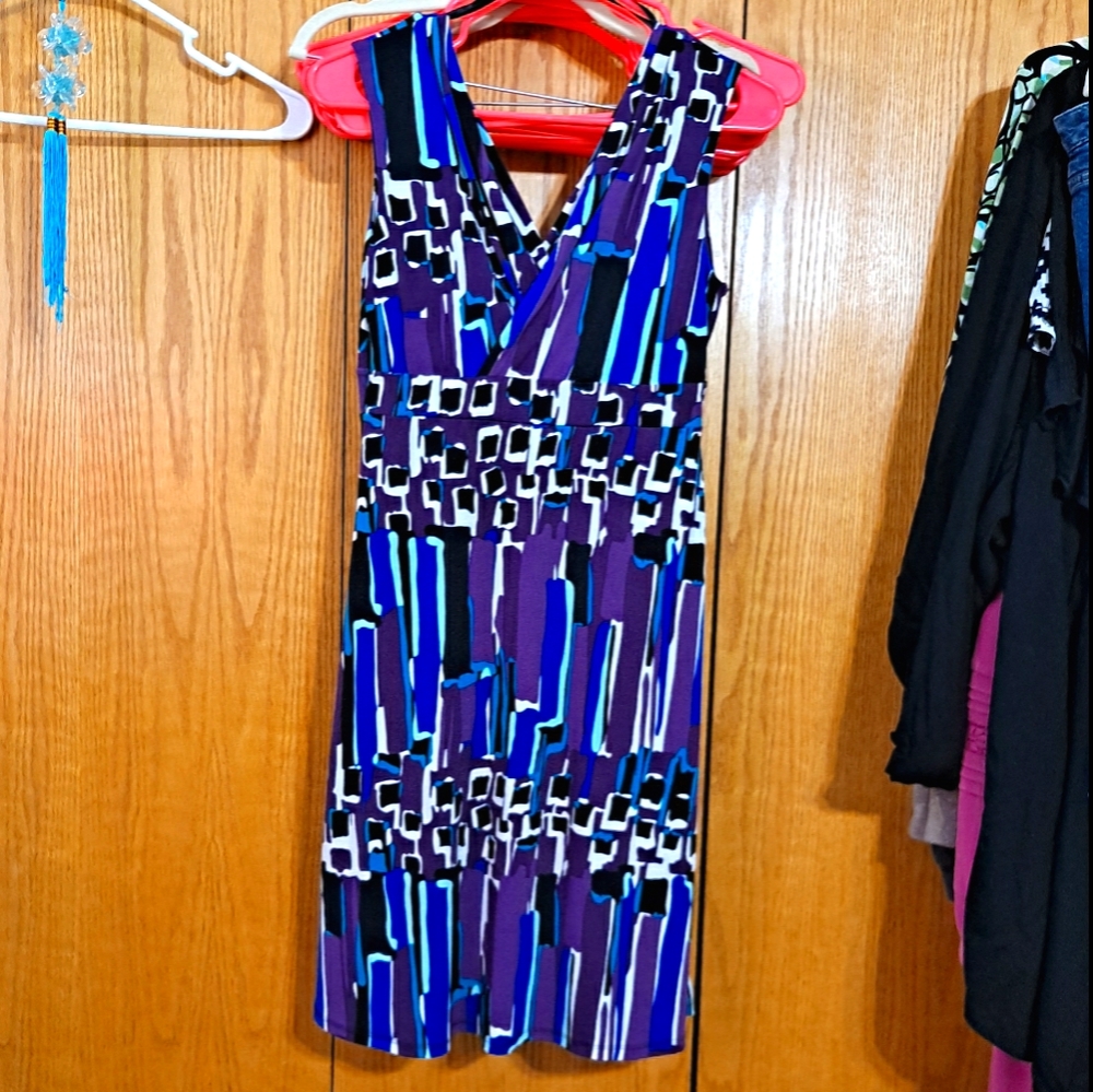 🤍Merona print midi length dress xs